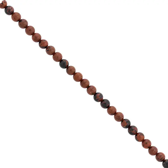 6 Packs of Mahogany Obsidian Beads Pack of 25 {1}