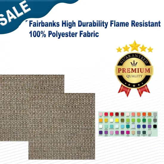 Fairbanks High Durability Flame Resistant 100% Polyester Fabric Natural {2}
