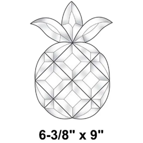 6-3/8"x 9" Exquisite Clear Glass Pineapple Bevel Cluster EC125 {2}