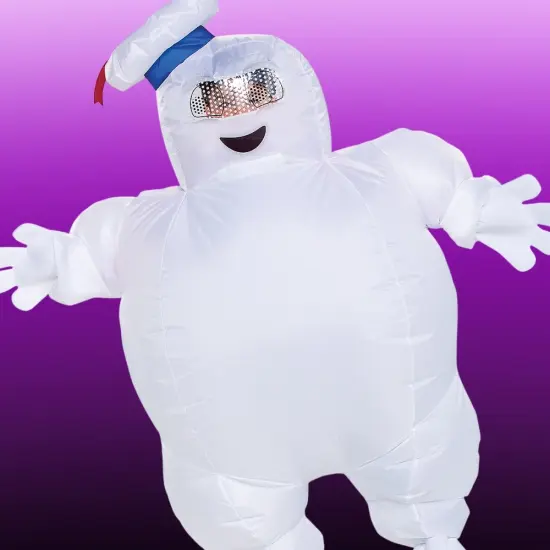Kids Inflatable Ghost Costume with Built In Fan and Hood {4}