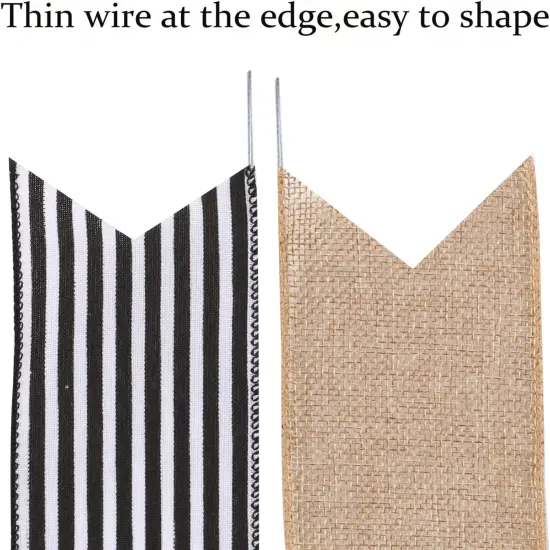 2 Pack Black White Stripe Burlap Fall Bows for Wreaths Decorations,Rustic Farmhouse Crafts Bow Wrapping Tree Topper Wedding Holiday Birthday Party Wall Home Front Door {3}