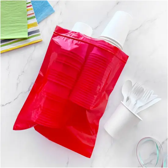 Plymor 10" x 12", Red 2 Mil Zipper Reclosable Plastic Bags {4}