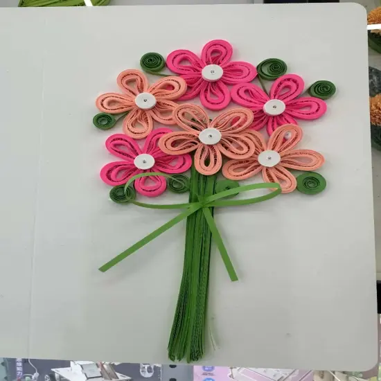 Greeting Card Making Kit. Flowers DIY Quilling Kit F07M3-5-FL5 {3}