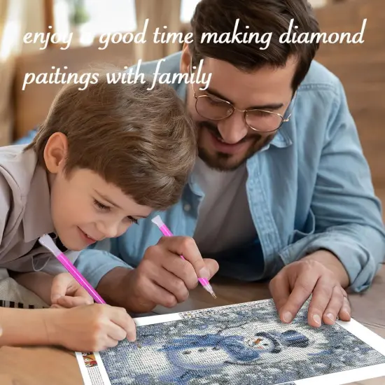 Snowman Diamond Art Painting Kits for Adults & Kids Beginner (12 * 16 inch) {4}