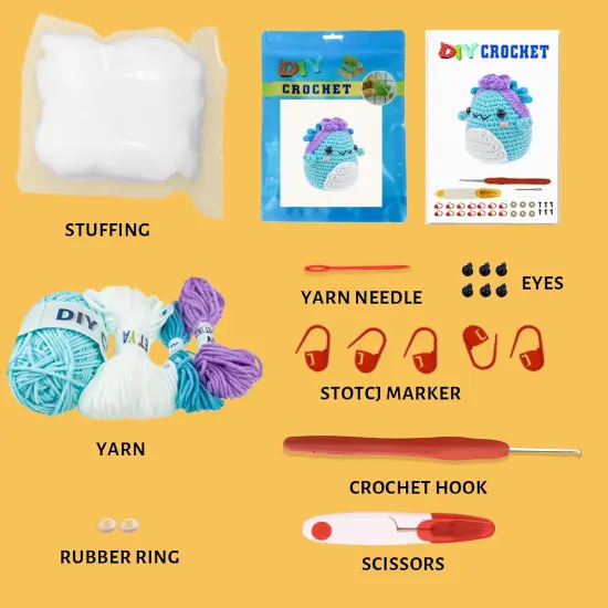 Crochet Kit for Beginners (40%+ Yarn Extra) {4}