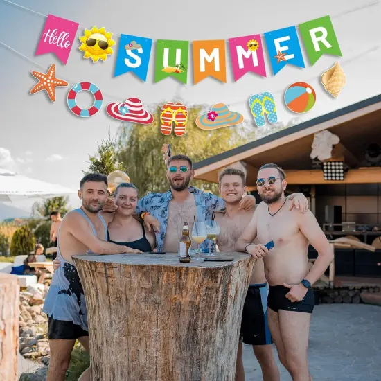 Hello Summer Banner and Beach Patterns Banner {4}