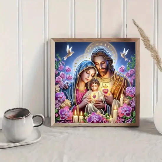 5D Diamond Painting Kits for Adults,Jesus Family Special Shape Diamond Art Kits (12&times;12inch) {3}