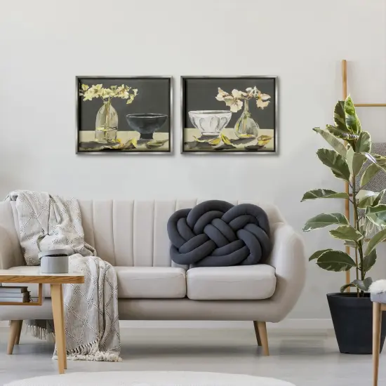 Stupell Industries Elegy in Neutral Still Life 2pc Floating Frame Set By Melissa Wang {2}