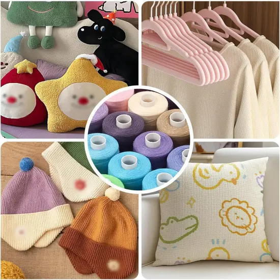 4 Spools All Purpose Sewing Thread 1000 Yards, Polyester Threads for Sewing Machine, Sewing Machine Supplies for Beginners, Hand Stitching, Quilting, Serger {5}