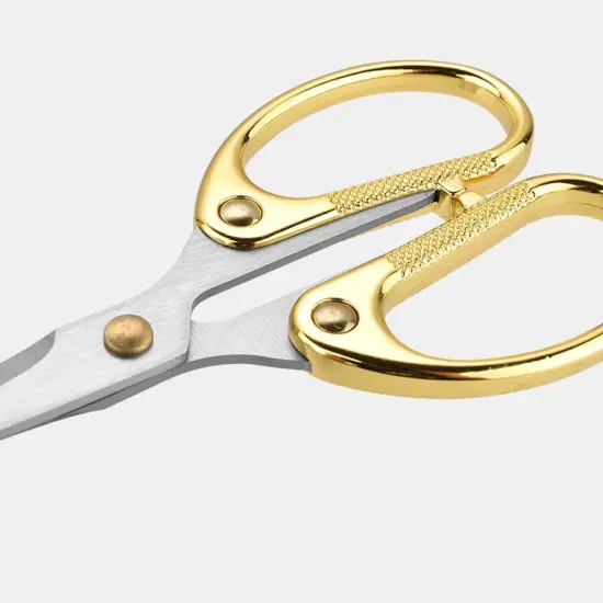 5" All Stainless Steel Office Scissors,Ultra Sharp Blade Shears,Sturdy Sharp Scissor for Office Home School Sewing Fabric Craft Supplies Multipurpose Scissors Gold {3}