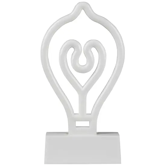 Northlight LED Bulb Neon Table Light - 8.5" White {3}