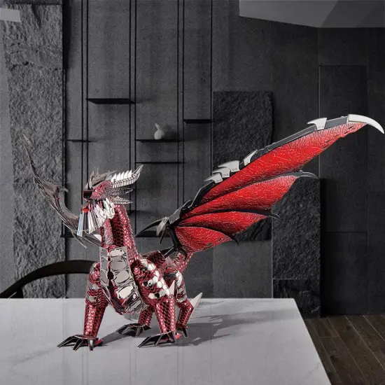 3D Metal Model Kits-Black Dragon King, DIY 3D Puzzles for Kids Brain Teaser Puzzles Toys for Teens {3}
