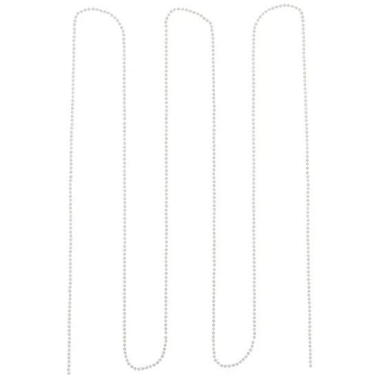 Northlight Shiny Beaded Christmas Garland -15' x .25" - Iridescent - Unlit Clear {3}