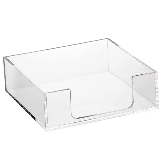 Lucite Napkin Holder Set with 6 Napkin Rings {2}