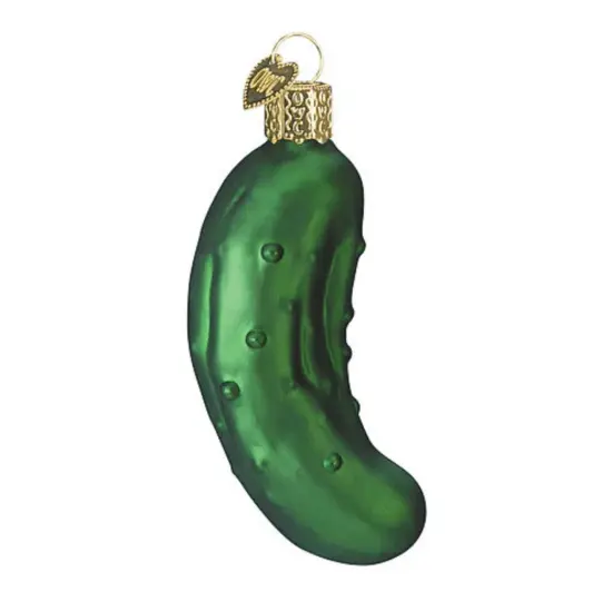Old World Christmas 3.75 In Pickle Christmas Tree Ornament , Christmas Decor Owc Ornament Vegetable Fruit Green {1}