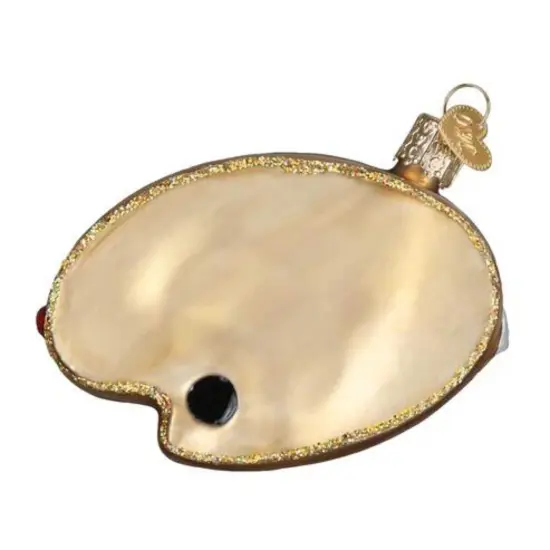 Old World Christmas 2.5 Inch Artist's Palette Christmas Tree Ornament , Ornament Paint Brush Multicolored {2}