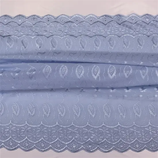 1 Yard Baby Blue Medium Eyelet Cotton Blend Fabric for Sewing Dresses and D&eacute;cor 41/42 Inches Wide {2}