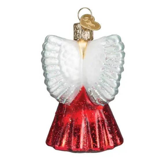 Old World Christmas 3.0 Inch Baby Angel Tree Ornament , Religious Praying Ornament Red {2}