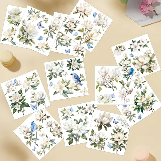 12 Pcs Vintage Flower Rub on Transfers {5}