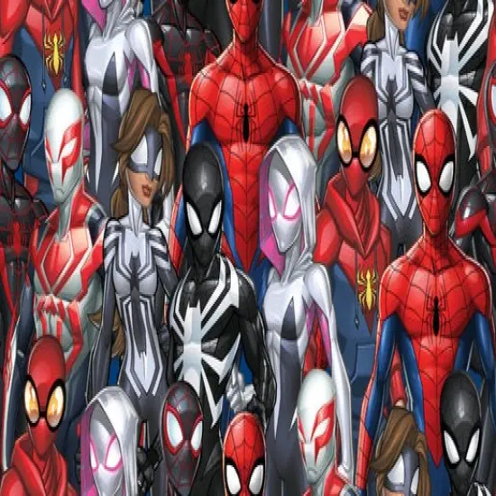 Licensed Marvel Prints Marvel Spiderman & Friends Cotton Fabric by the Yard {1}