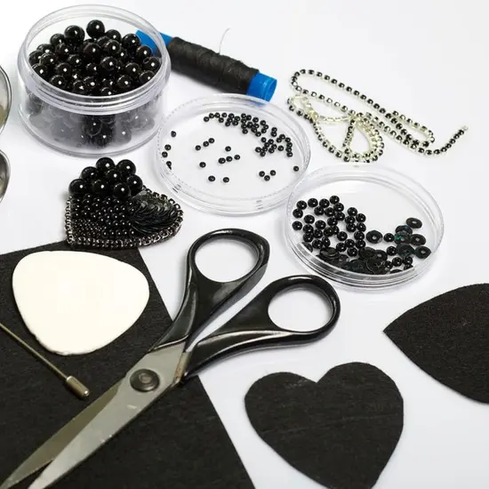 1380 Pcs 5 Sizes Black Doll Eyes 3-8mm Round Plastic {4}