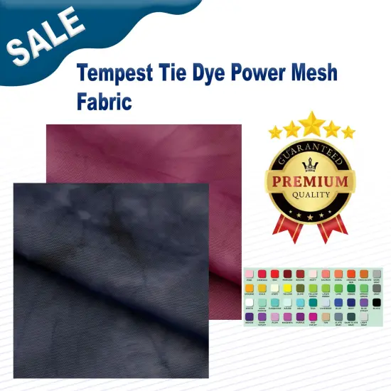 Tempest Tie Dye Power Mesh Fabric Purple {2}