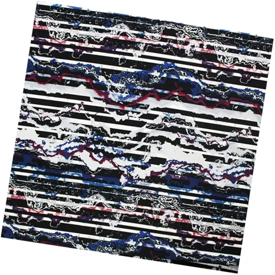 Distressed Stripes Printed Spandex Fabric {4}