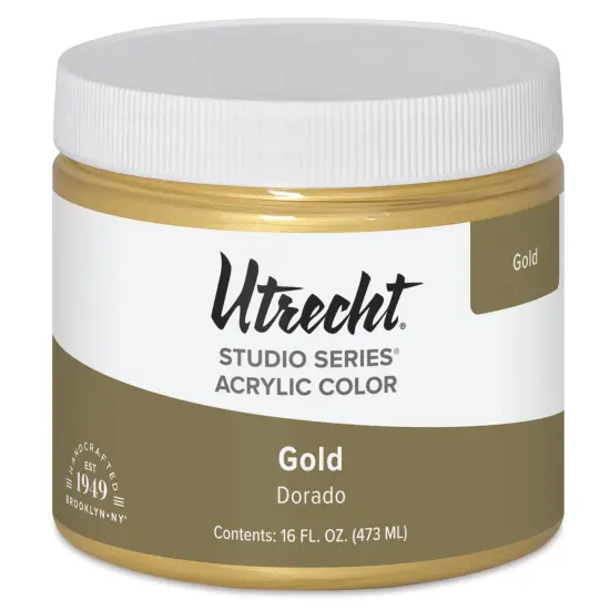 Utrecht Studio Series Acrylic Paint - Gold, Pint {2}
