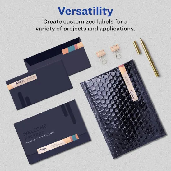 Avery Glossy White Rectangle Labels with Sure Feed, 9.75" x 1.25" {2}