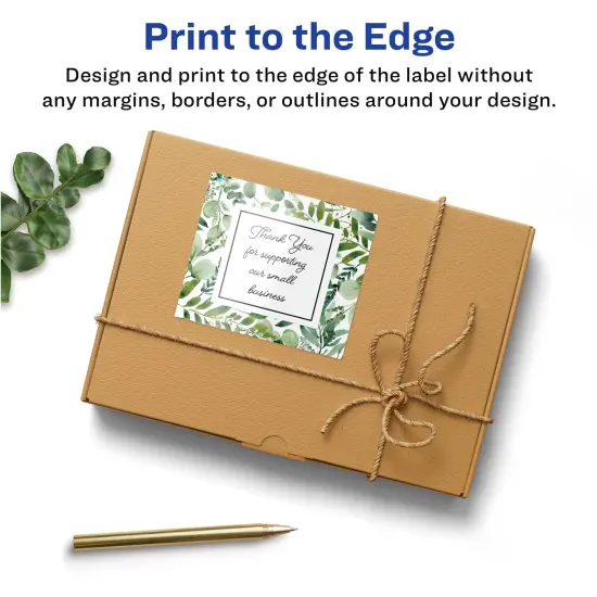 Avery Glossy White Square Labels with Sure Feed, 2.75" x 2.75" {3}