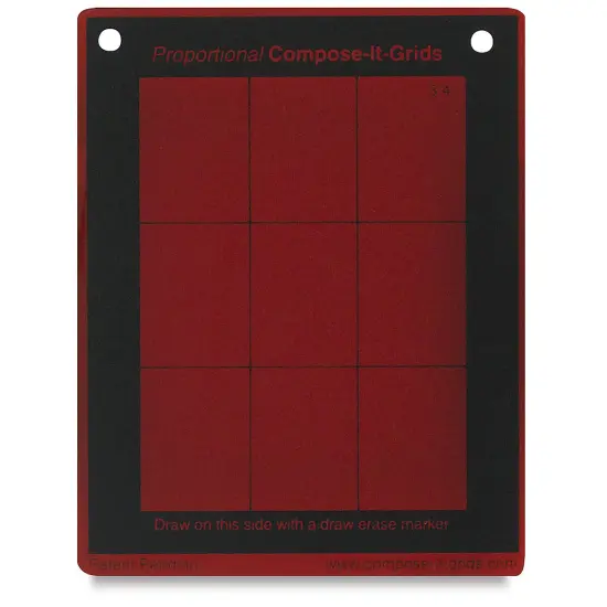 Compose It Grid - 4" x 5", Red, Value Finder, 3:4 {2}