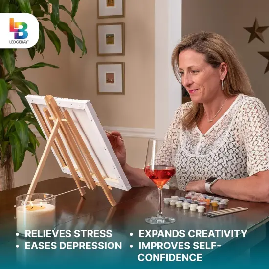 DIY Paint by Numbers Kit for Adults (Moonlight Bay 16" x 20" Framed) {3}