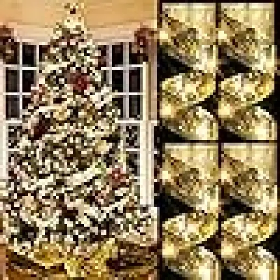 Christmas Tree Gold Garland Christmas Decorations Indoor Outdoor Party Decorations {1}