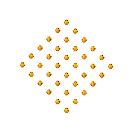 Preciosa 6mm Czech Crystals Bicone Rondelle Beads, 36pcs Topaz {5}