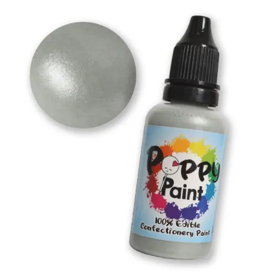 Poppy Paint White Edible Cake Paint for Chocolate Cookies and Fondant {3}