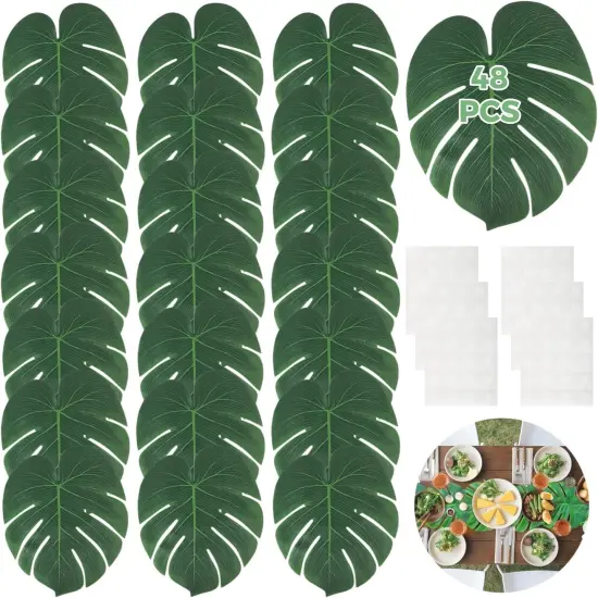 6 PCS Artificial Palm Leaves Table Runners, 72 Inch {1}