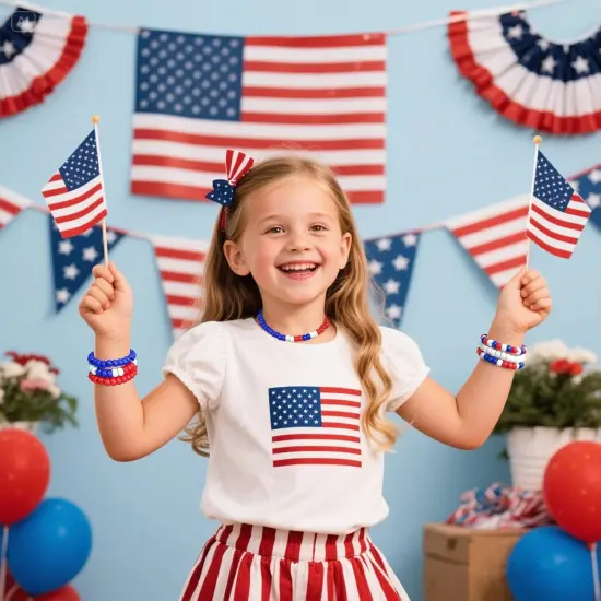 1000+ Pony Beads 9mm Patriotic Acrylic Red White Blue Beads for 4th of July {4}