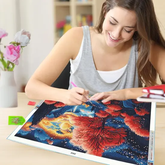 Large Landscape Diamond Painting Kits - Moon Mountain - 27.5x15.7 Inch {4}