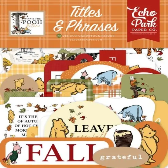 Echo Park Winnie The Pooh Autumn Titles & Phrases {1}