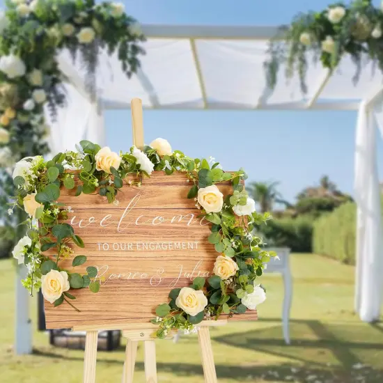 2Pack 13Ft Artificial Eucalyptus Flowers Garland {5}