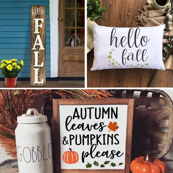 Large Fall Stencils for Painting on Wood, Canvas - 10&rdquo;x10&rdquo; Stencil Pack {4}