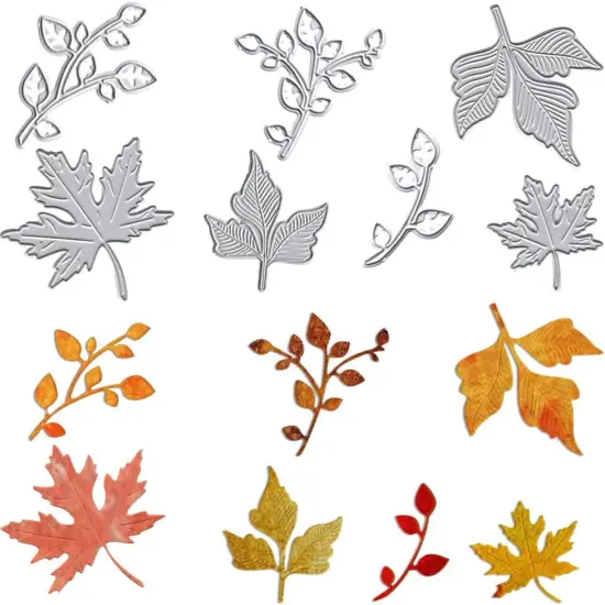 Fall & Thanksgiving Leaves Metal Cutting Dies for Card Making {1}
