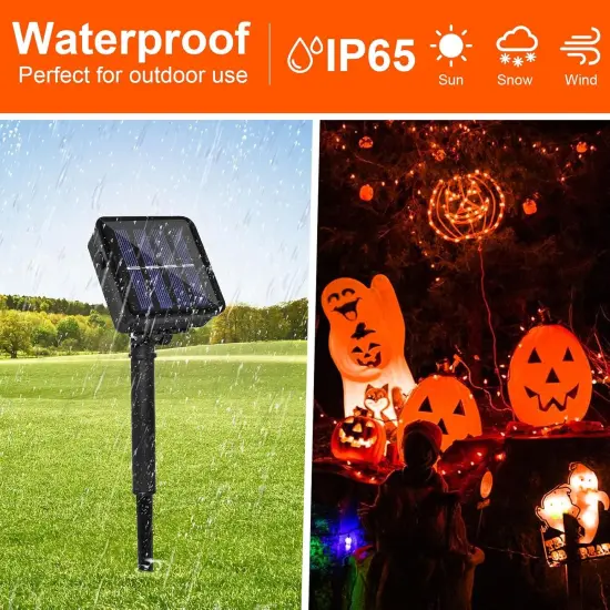 2 Pack Solar Powered String Lights - Total 200 LED, 66FT with 8 Modes {4}