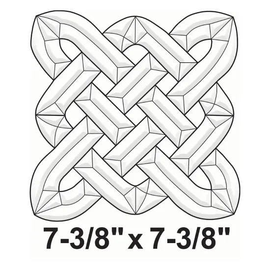 7-3/8" x 7-3/8" Exquisite Clear Glass Celtic Square Bevel Cluster EC829 {1}