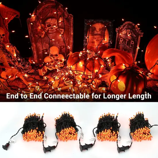 Orange Halloween String Lights - 21.3Ft, 100 - CT {2}