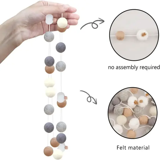 1 Pcs Pumpkin Pom Pom Banner Garland {4}