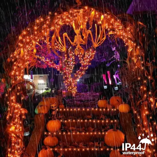 2 Pack Each 66ft Solar String Lights 200 LED Halloween Lights Outdoor Waterproof {4}