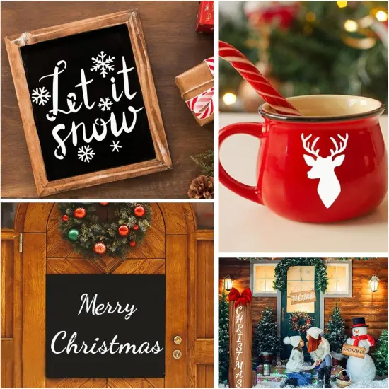 Stencils for Painting, 45 Pack, 8.27x5.52 Inch, Reusable Plastic Large {5}