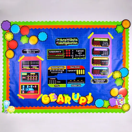 Carson Dellosa 36-Piece Gear Bulletin Board Cutouts, Red, Yellow and Green Cutouts for Bulletin Board, Science, and STEM Classroom D&eacute;cor, STEM Cutouts for Classroom {4}