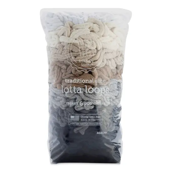 Friendly Loom Traditional Size Cotton Loops - Neutrals, Lotta Loops {1}